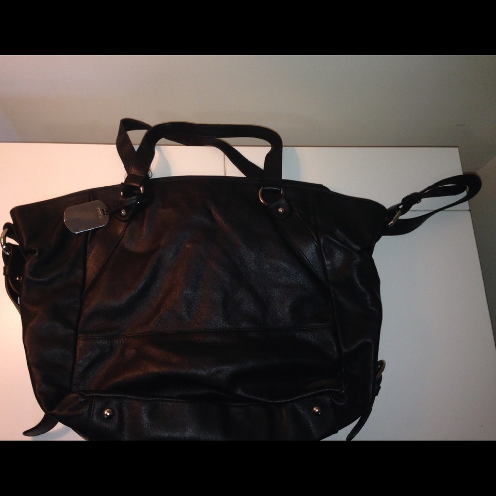 Black leather Furla bag